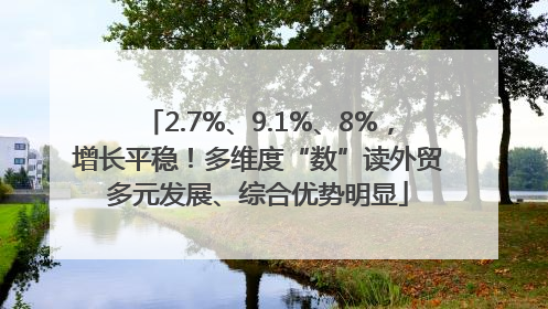 2.7%、9.1%、8%，增长平稳！多维度“数”读外贸多元发展、综合优势明显