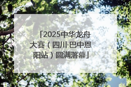 2025中华龙舟大赛（四川·巴中恩阳站）圆满落幕