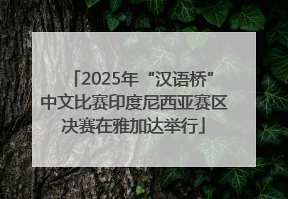 2025年“汉语桥”中文比赛印度尼西亚赛区决赛在雅加达举行