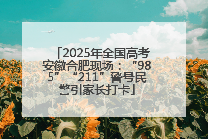 2025年全国高考安徽合肥现场：“985”“211”警号民警引家长打卡