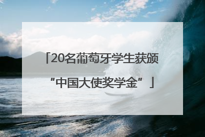 20名葡萄牙学生获颁“中国大使奖学金”
