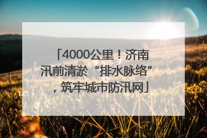 4000公里！济南汛前清淤“排水脉络”，筑牢城市防汛网
