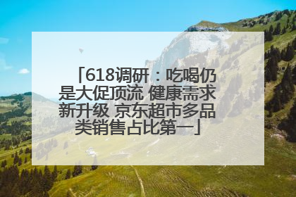 618调研：吃喝仍是大促顶流 健康需求新升级 京东超市多品类销售占比第一