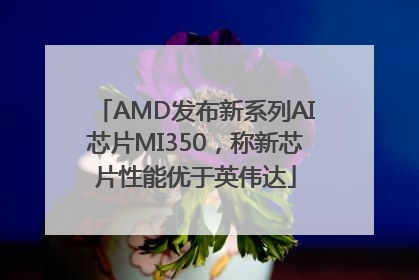 AMD发布新系列AI芯片MI350，称新芯片性能优于英伟达