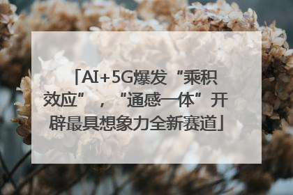 AI+5G爆发“乘积效应”，“通感一体”开辟最具想象力全新赛道