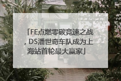 FE点燃零碳竞速之战，DS潘世奇车队成为上海站首轮最大赢家